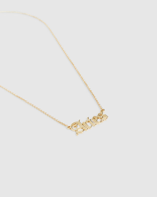 14k Gold Aries Star Sign Necklace, hi-res image number null