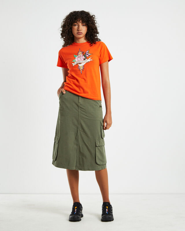 Waterpipe Midi Cargo Skirt Khaki, hi-res image number null