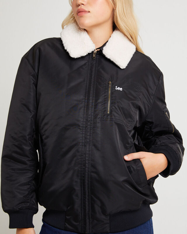 Angelina Bomber Jacket Black, hi-res image number null