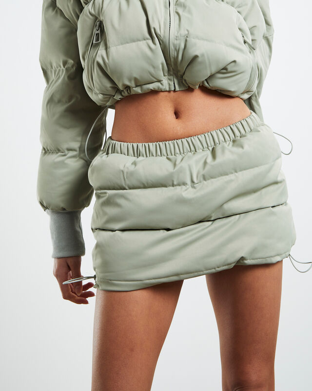 Stormi Puffer Skirt Sage Green, hi-res image number null