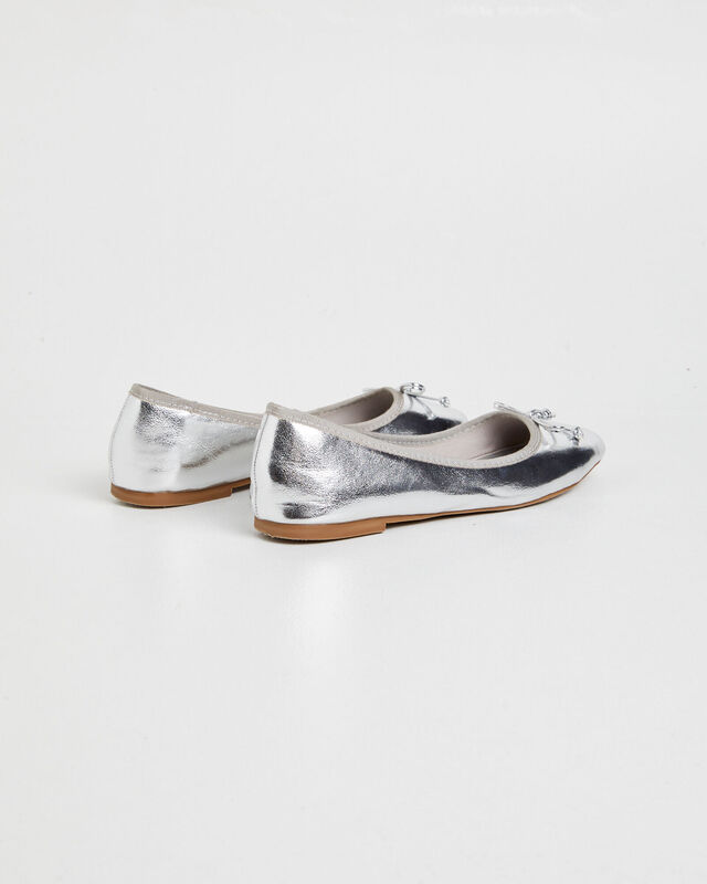 Isaiah Classic Ballet Flats Silver Metallic, hi-res image number null