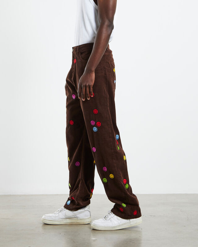 Smiley Contemporary Art Market Pants Brown, hi-res image number null