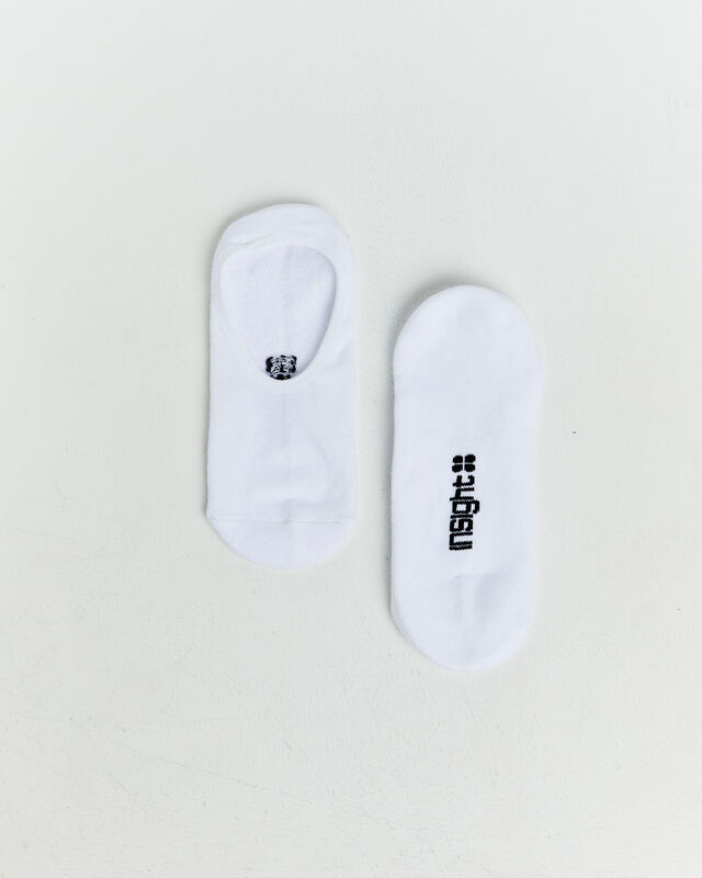 Core Unisex Invisible Socks 3 Pack White/Black, hi-res image number null