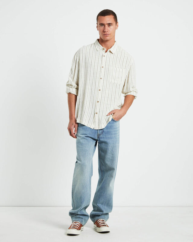 Tesky Linen Long Sleeve Shirt in Natural, hi-res image number null