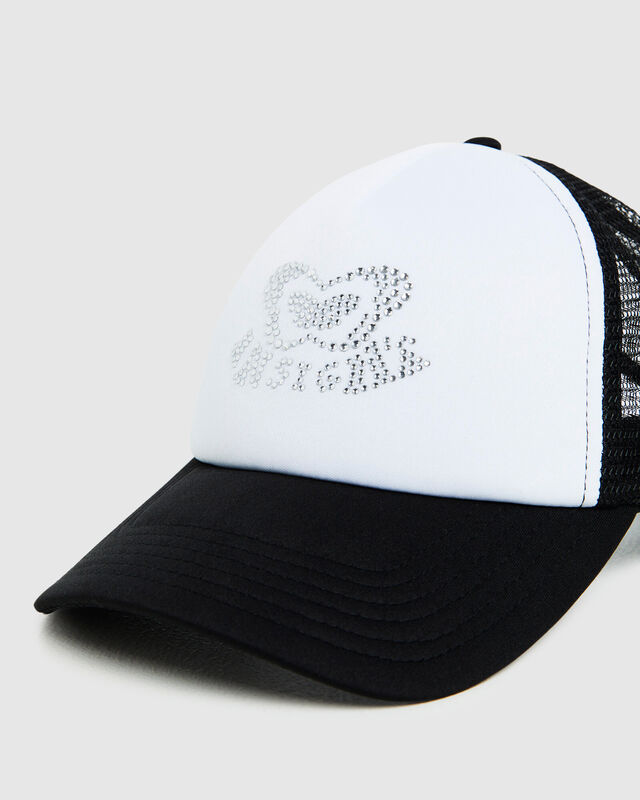 Diamante Trucker Cap Black, hi-res image number null