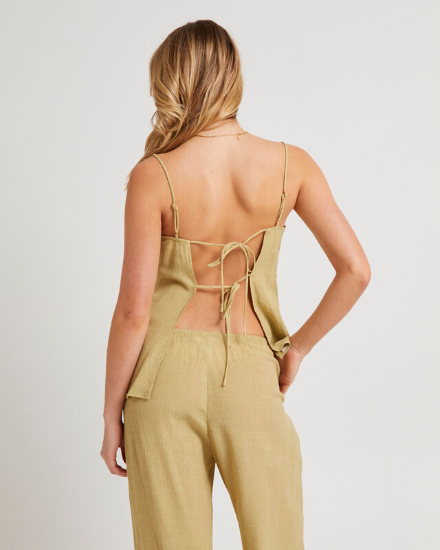 Indra Crinkle Tie Back Top, hi-res image number null