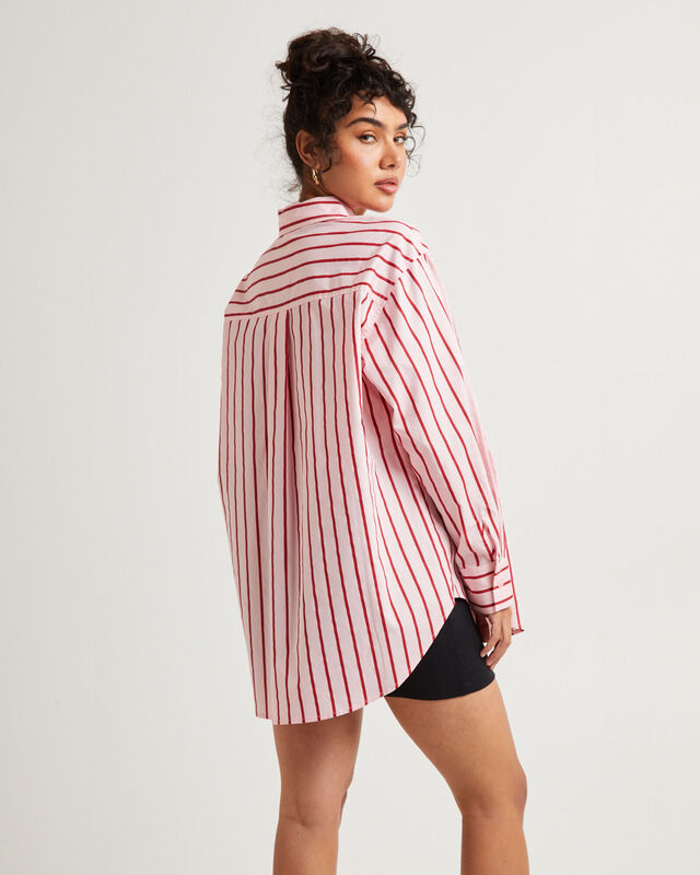 Poppy Poplin Long Sleeve Shirt, hi-res image number null