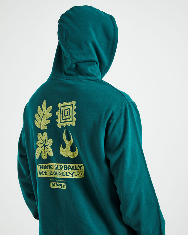 Global Acts 50-50 Hoodie Storm Green, hi-res image number null