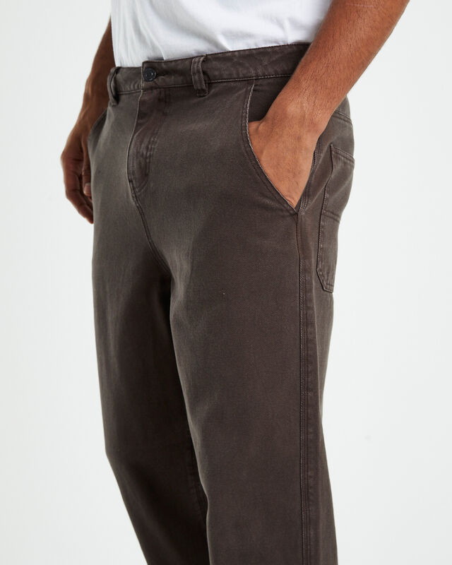 Canvas Carpenter Pants Dark Brown, hi-res image number null