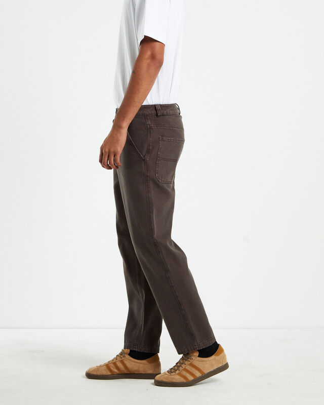 Canvas Carpenter Pants Dark Brown, hi-res image number null