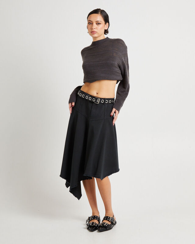 Lopez Handkerchief Hem Denim Skirt, hi-res image number null