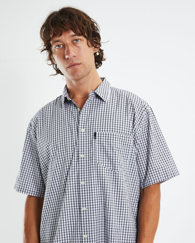 Skate Short Sleeve Shirt in White/Black, hi-res image number null