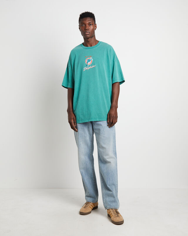 Tri Logo Dolphins Oversized T-Shirt in Faded Teal, hi-res image number null