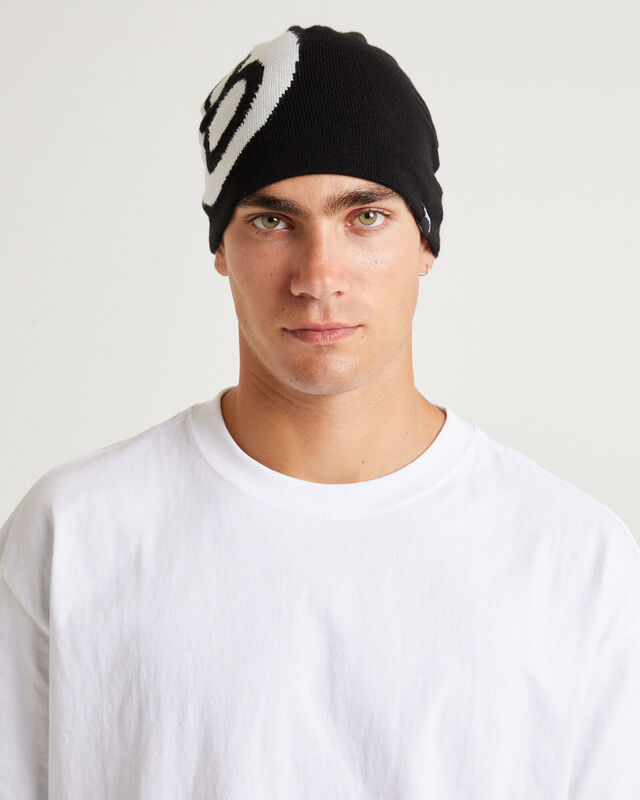 8 Ball Skull Beanie Black, hi-res image number null