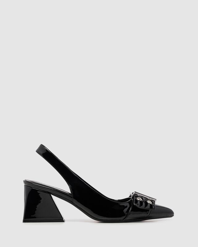 Slay Slingback Pump Black Patent, hi-res image number null