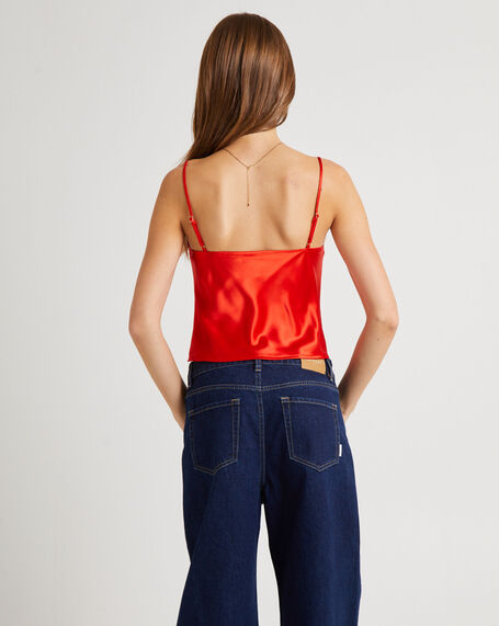 Ivy Ruched Silky Slip Top