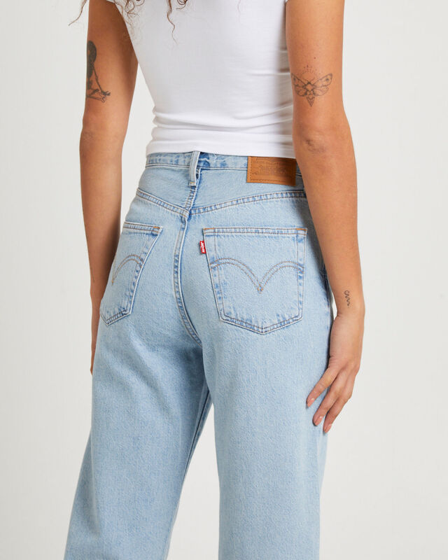 Ribcage Straight Ankle Jeans In The Middle Light Indigo, hi-res image number null