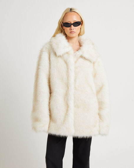 Lydia Longline Fur Coat