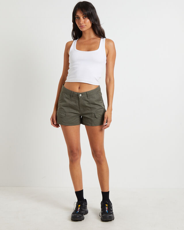 Y2K Low Relaxed Shorts in Silver Grey, hi-res image number null