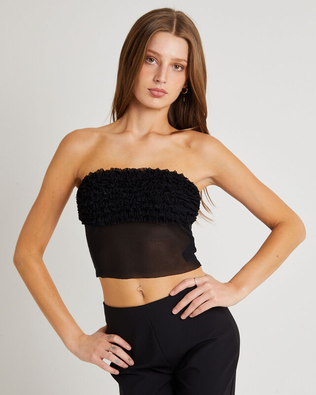 Kaylee Mesh Ruffle Top, hi-res image number null