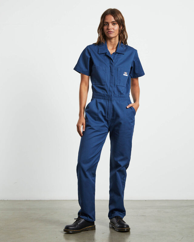 Smithville Short Sleeve Coveralls in Dark Denim, hi-res image number null