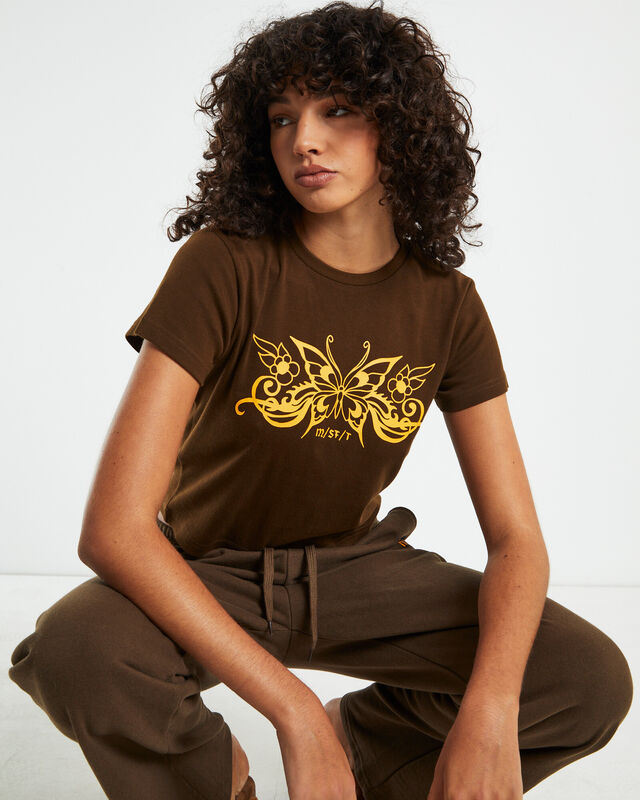 Sure Desire Baby Tee Chocolate Brown, hi-res image number null