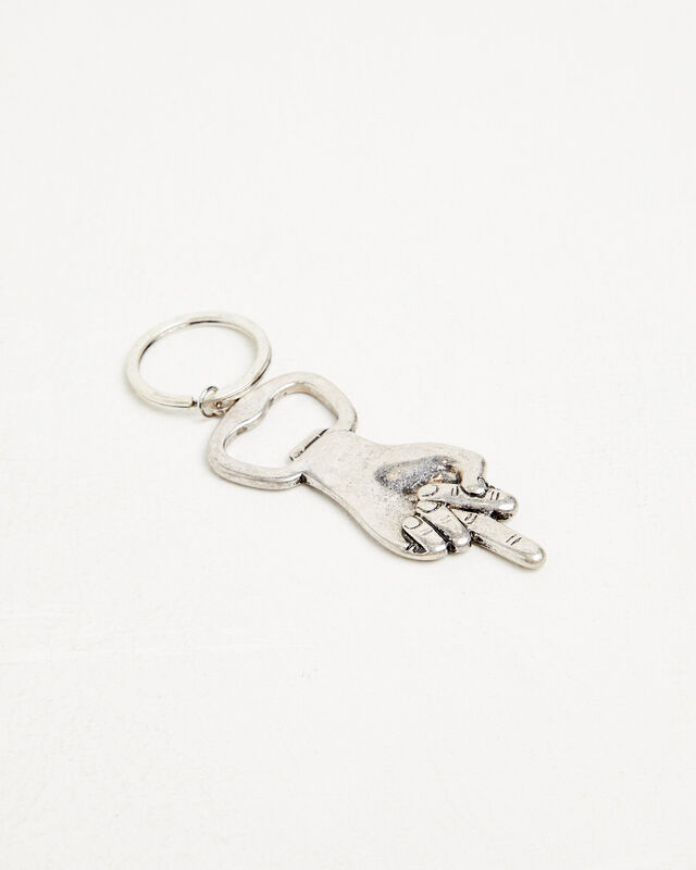 Nice Day Bottle Opener Keychain in Silver, hi-res image number null