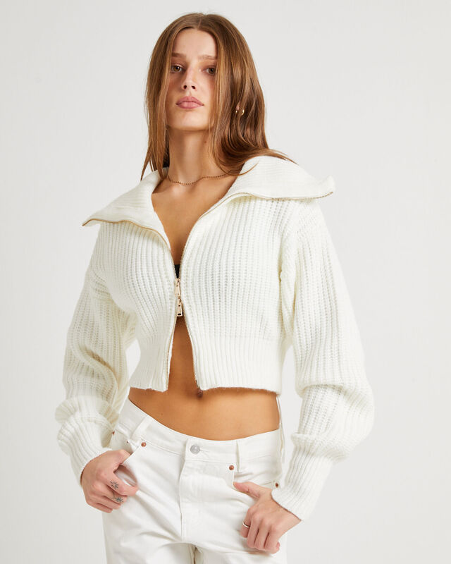 Simmy Double Zip Knit Top, hi-res image number null