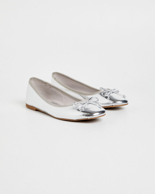 Isaiah Classic Ballet Flats Silver Metallic, hi-res image number null