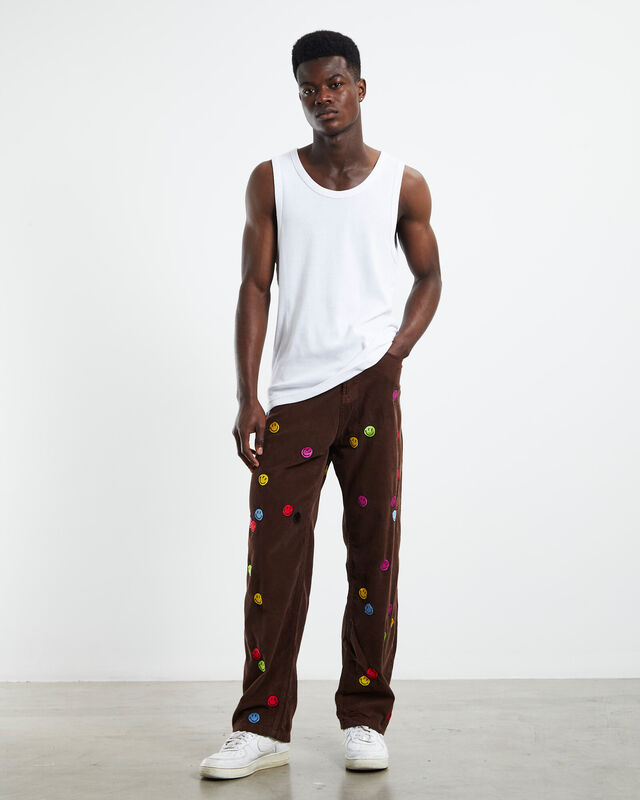 Smiley Contemporary Art Market Pants Brown, hi-res image number null