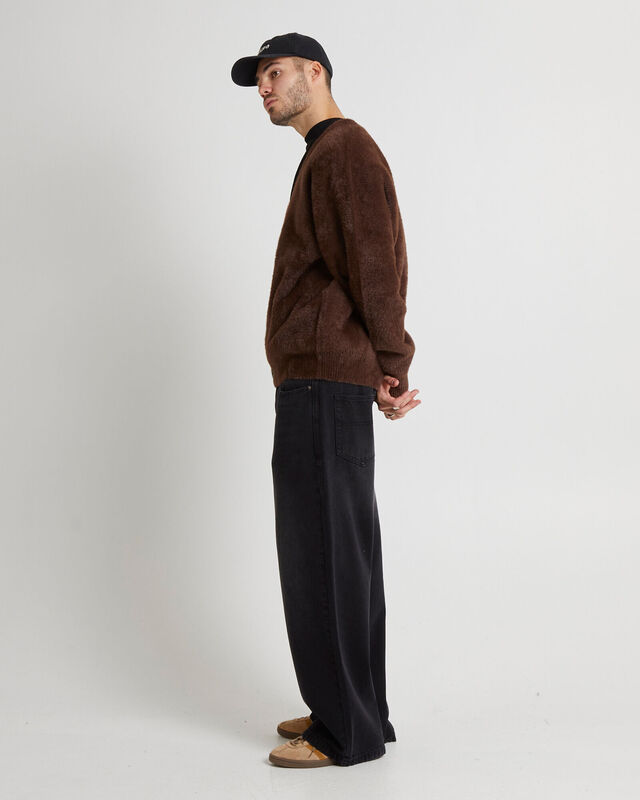 SHAG CARDIGAN BROWN, hi-res image number null