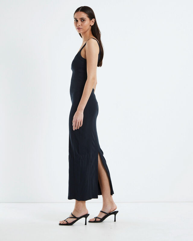 Frenchie Rib Dress Black, hi-res image number null