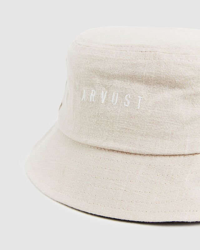 Logo Linen Bucket Hat Natural, hi-res image number null