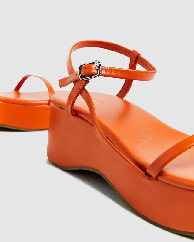 Lola Flatform Sandals Tangerine Orange, hi-res image number null