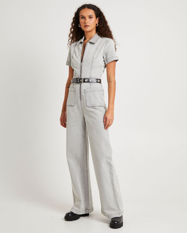 Nikki Denim Maxi Boiler Suit, hi-res image number null