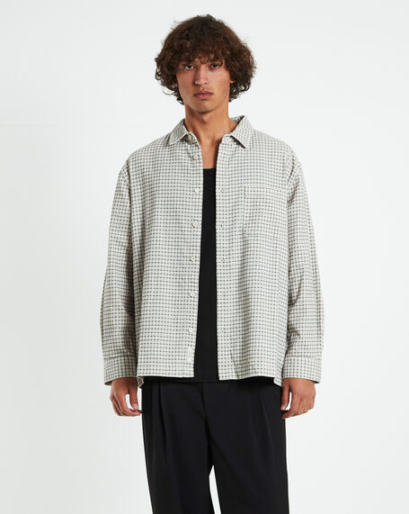 Harrison Long Sleeve Check Cord Shirt Natural