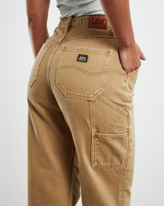 High Baggy Carpenter Jeans Organic Tan, hi-res image number null