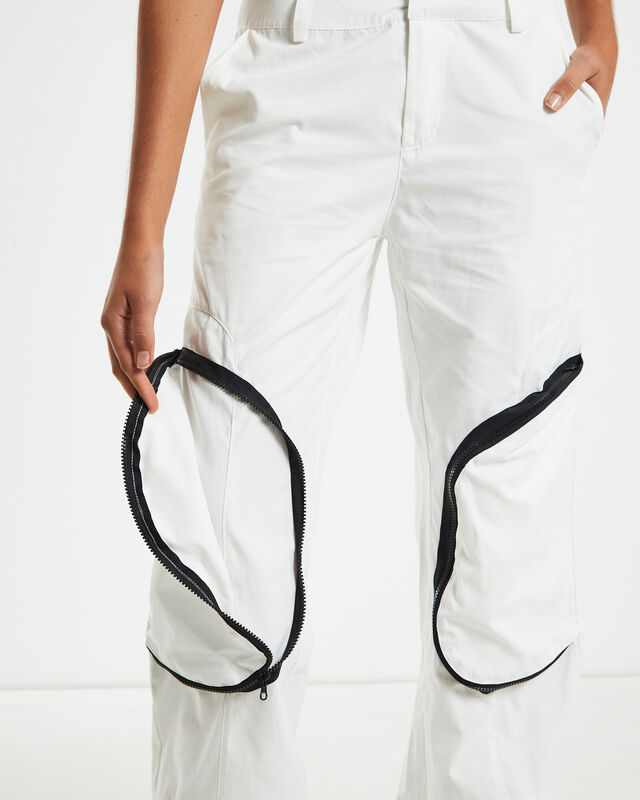 Skylar Patch Pocket Ski Pants White, hi-res image number null