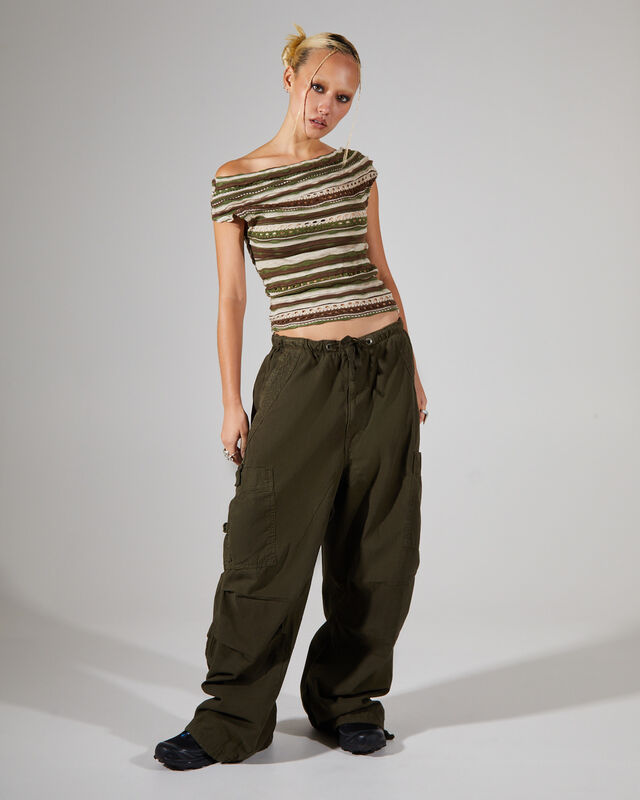 Parachute Cargo Pants Khaki, hi-res image number null