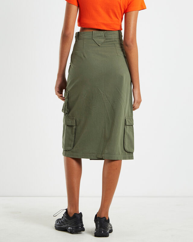 Waterpipe Midi Cargo Skirt Khaki, hi-res image number null