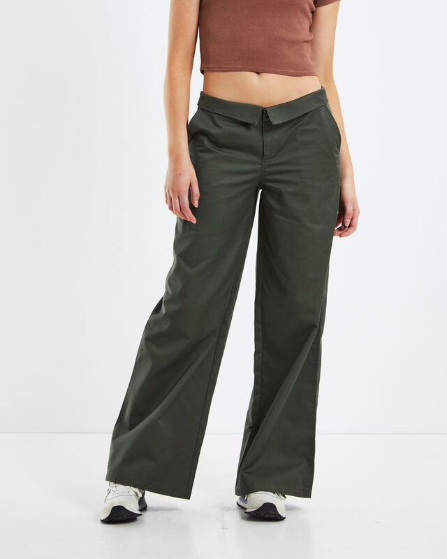 Taina Low Rise Puddle Pants Khaki, hi-res image number null