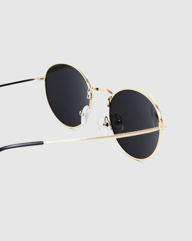 Oli Oval Sunglasses Black/Gold, hi-res image number null