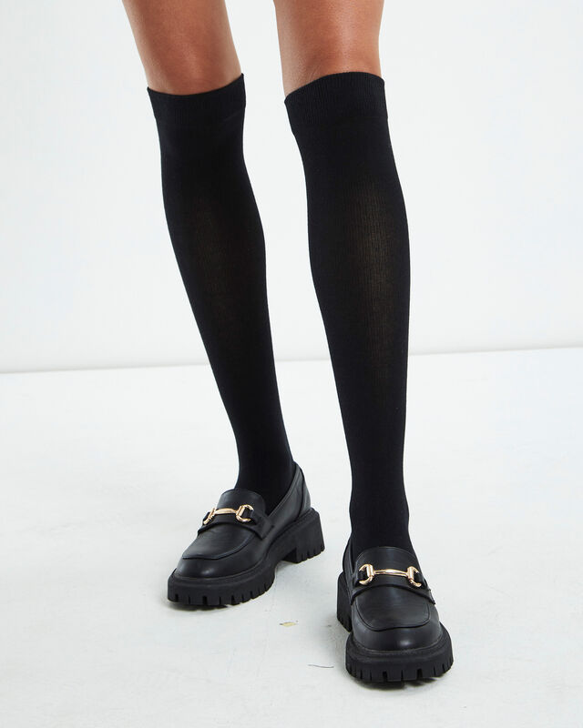 Knee High Socks Black, hi-res image number null