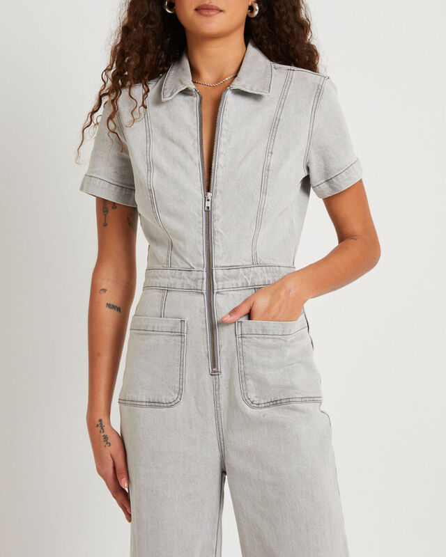 Nikki Denim Maxi Boiler Suit, hi-res image number null