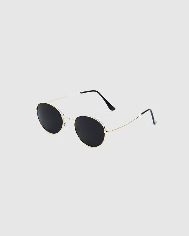 Oli Oval Sunglasses Black/Gold, hi-res image number null