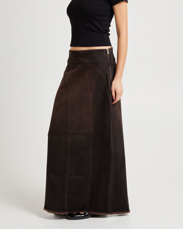 Panelled Denim Maxi Skirt, hi-res image number null