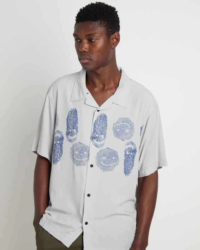 Menace Short Sleeve Shirt in Light Grey, hi-res image number null