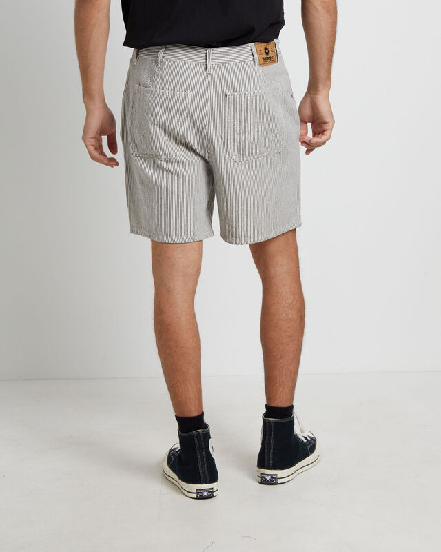 Slacker Worker Shorts in Olive Stripe, hi-res image number null