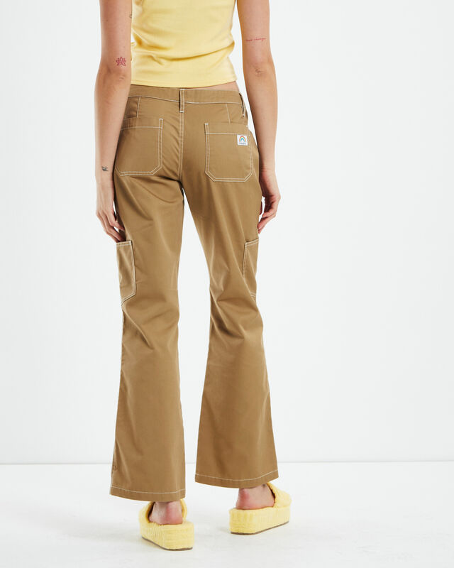 Lulu Low Rise Bootcut Workwear Pants Beige, hi-res image number null