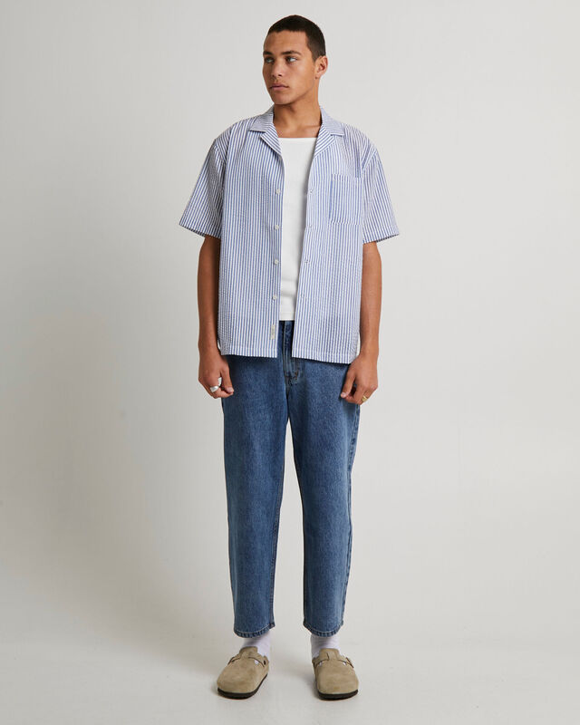 Seersucker Short Sleeve Resort Shirt, hi-res image number null